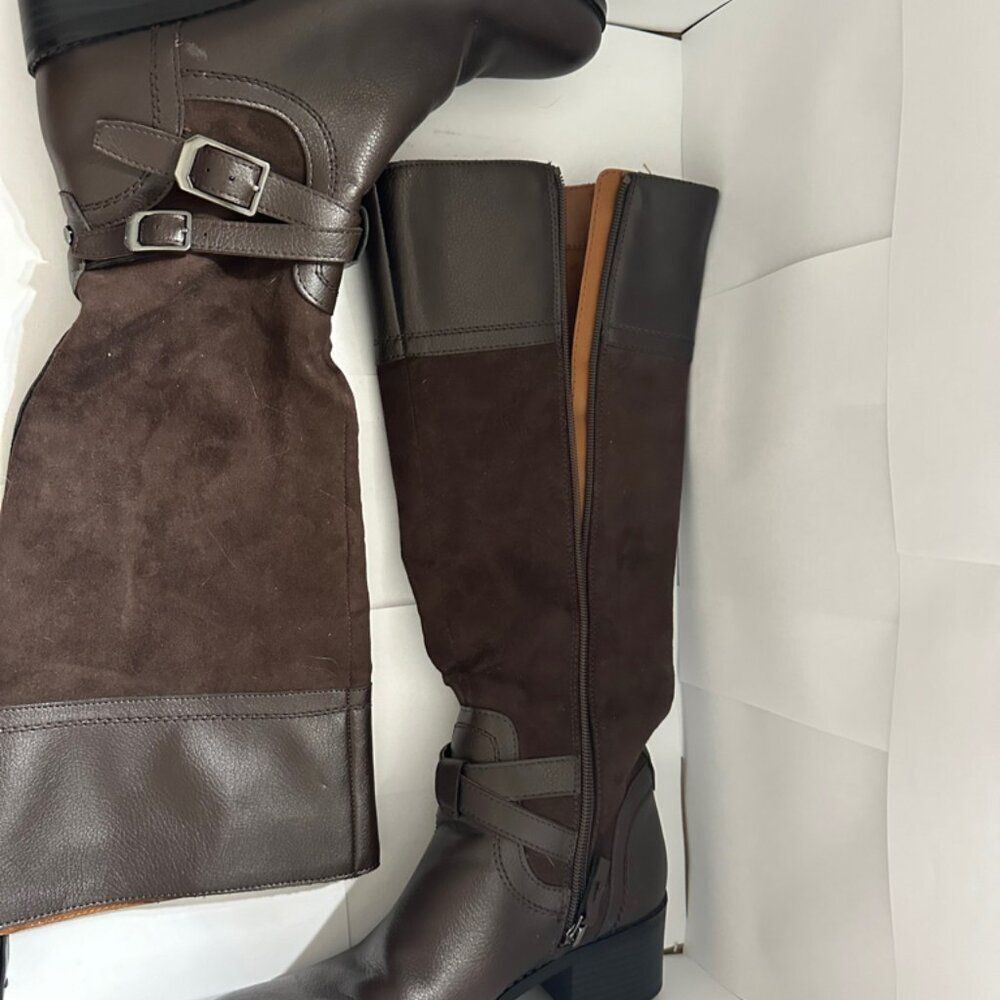 Franco Sarto Leather Knee Boots Size 8 - Picture 4 of 13